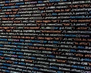 A screen filled with code