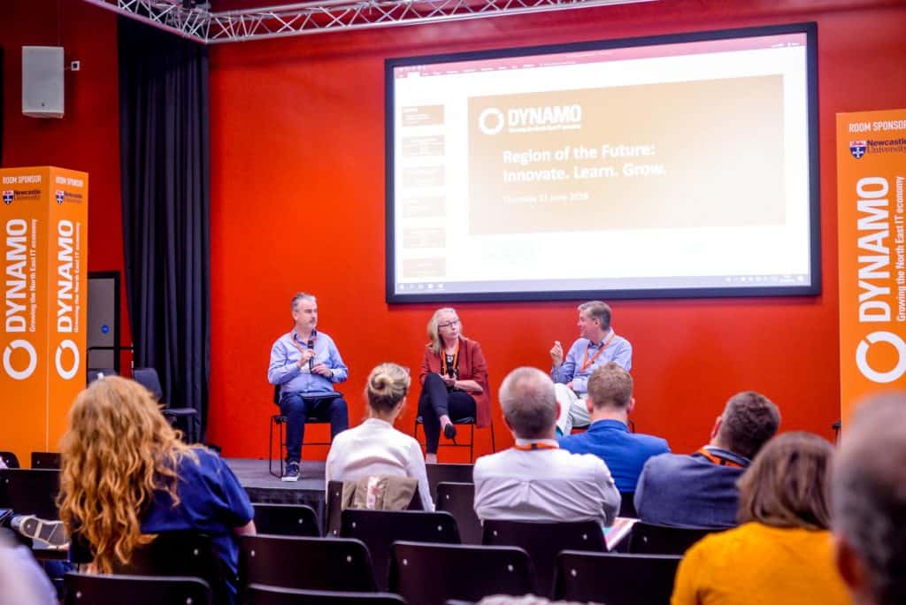 Positive CEO Paul Maher presenting at Dynamo 18 UK