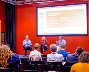 Positive CEO Paul Maher presenting at Dynamo 18 UK