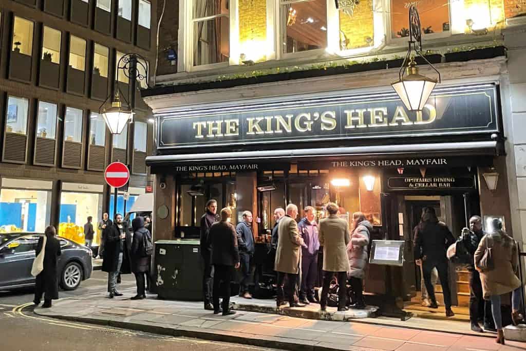journalist drinks in a pub